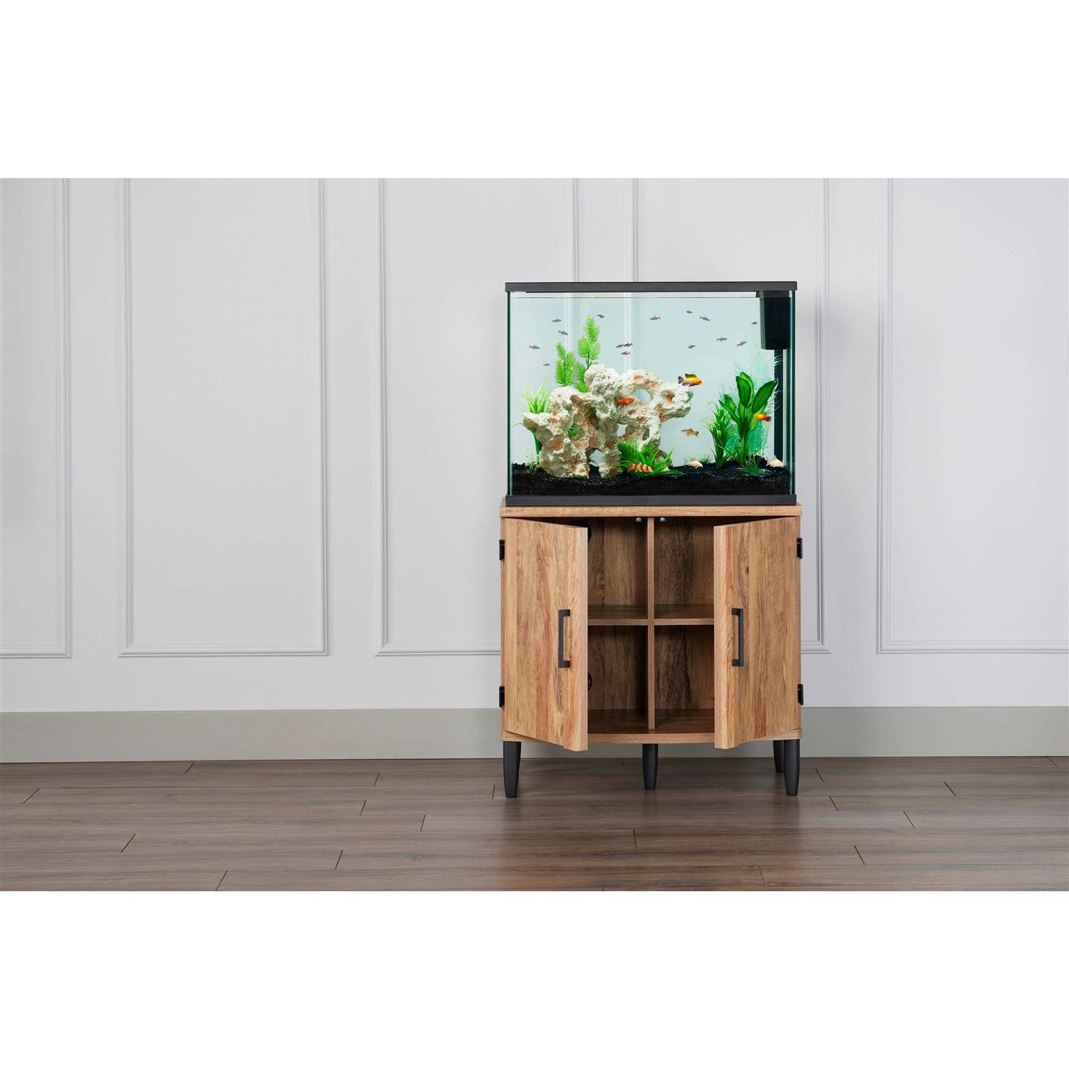 Top Fin Bowfront Aquarium Tank Stand 36 Gallon - Pet Supplies online store