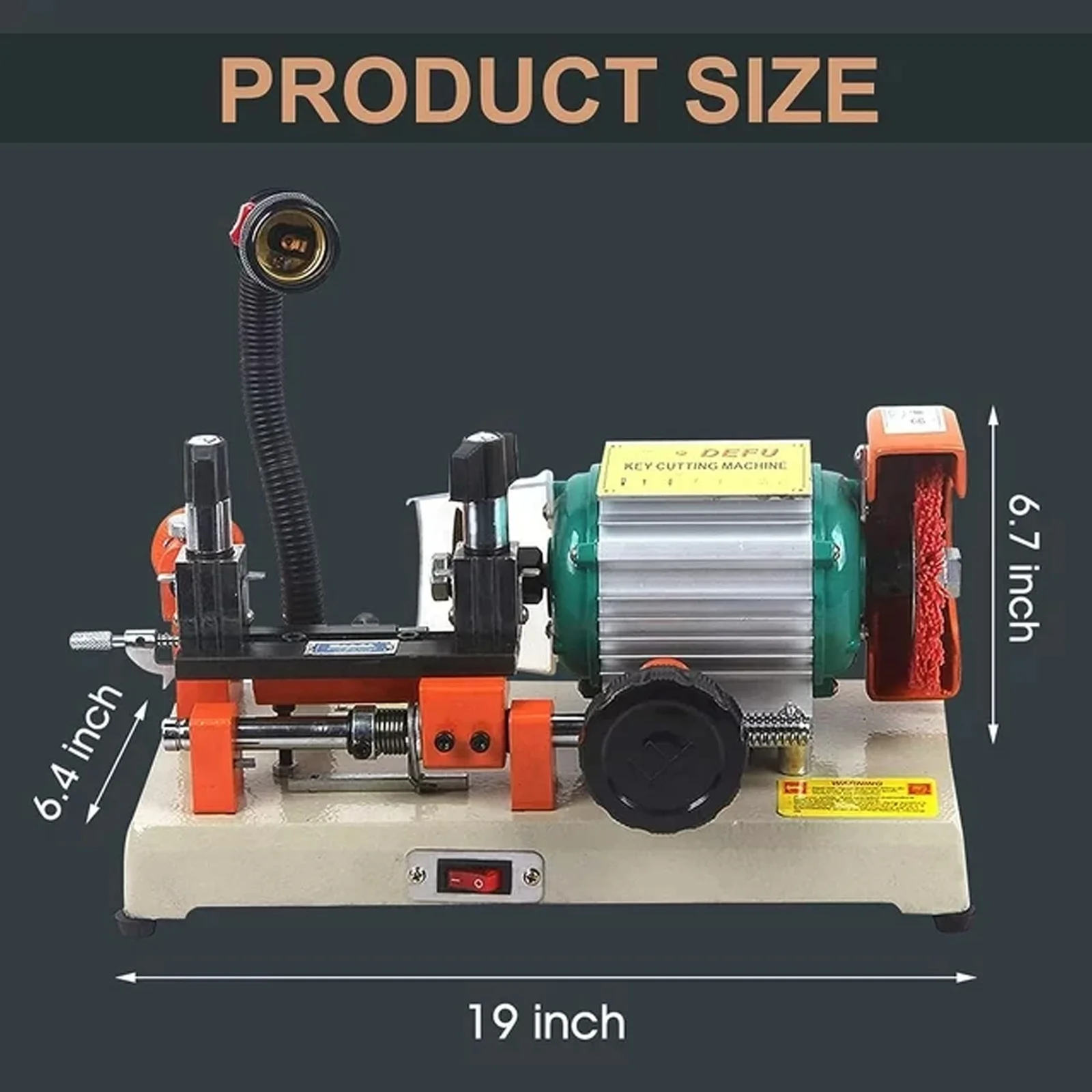 NAIZEA Key Duplicating Machine, 5 Types Professional Key Copy Machine, Key Cutting Machine, 110V, 120W