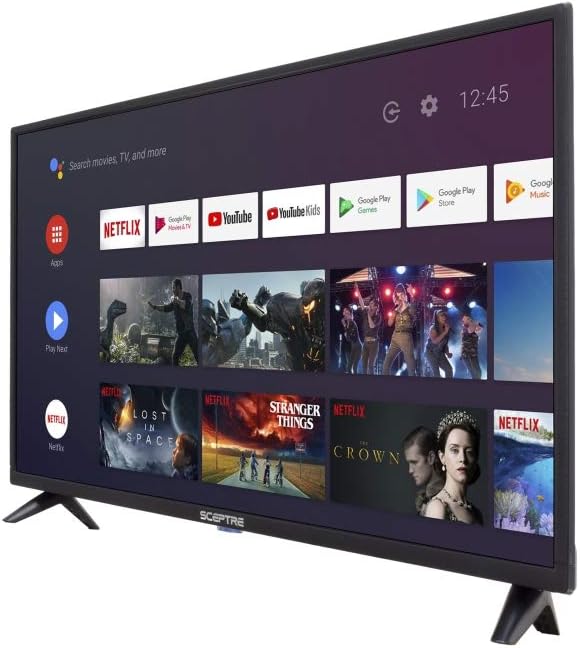 Sceptre Android TV 32-inch Smart LED HD TV Google Assistant Chromecast Bluetooth Remote, Machine Black 2020 (A322BV-SRC)