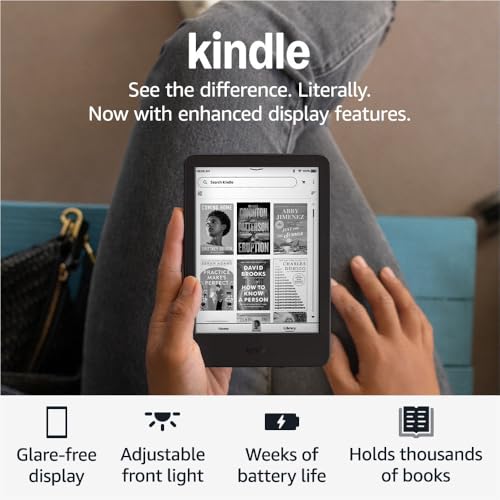 Amazon Kindle (16 GB) - Lightest and most compact Kindle, now with faster page turns, and higher contrast ratio, for an enhanced reading experience - Matcha