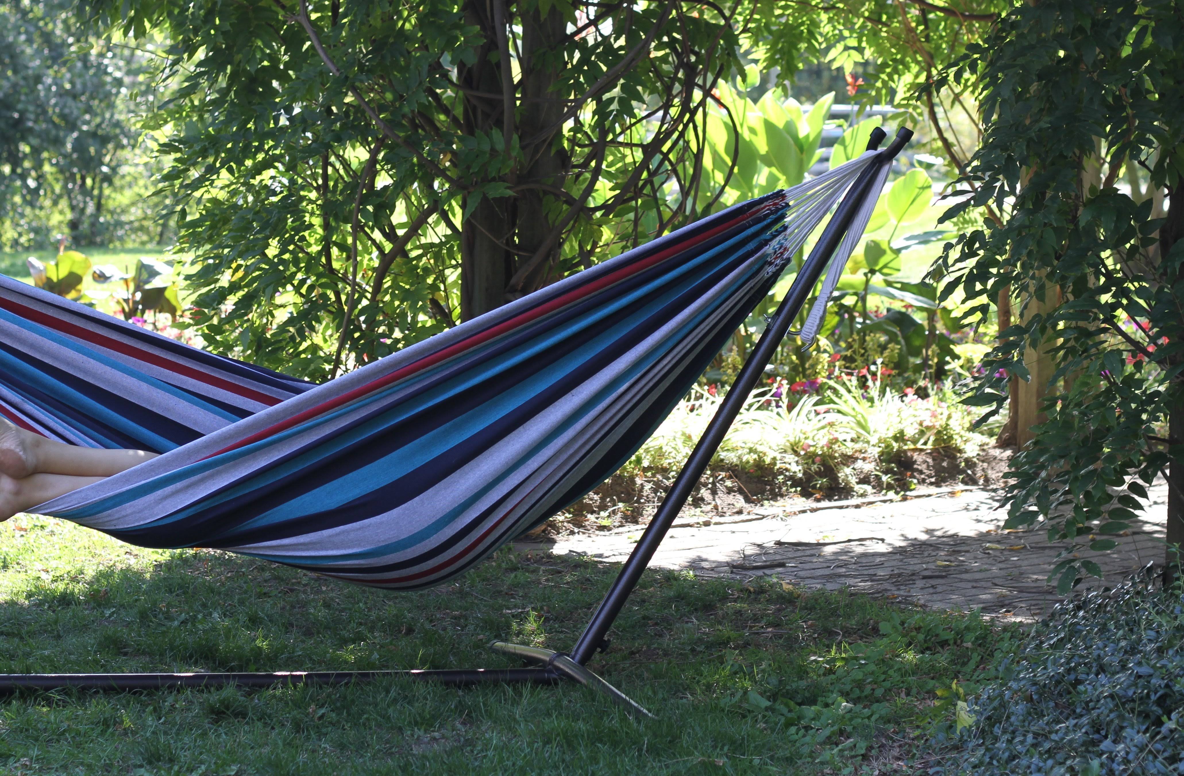 Vivere 9 ft. Double Hammock with Stand: Oasis