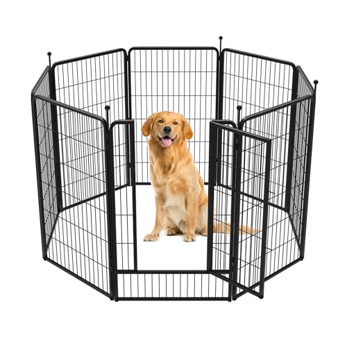 FXW Instant Dog Playpen, Portable Pet Fence for Outdoor, RV Trips, and Camping, 40inch, 16 Panels for Medium and Large Dogs│Patented
