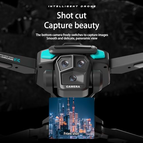 Drone For Adult,4.5" Screen,5G Remote Controller With Camera,6K HD Camera FPV Live Video,Altitude Hold Gesture Selfie One Key Take Off Landing 3D Flips Waypoint Fly Drone (2 Batteries)