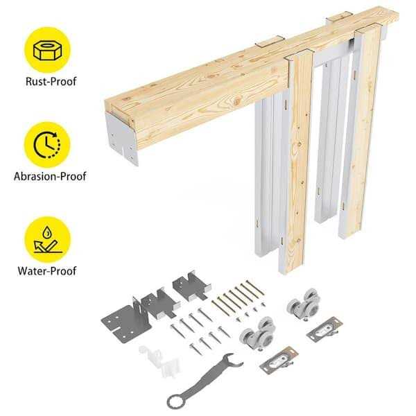 TENONER 80 in. Panel Glass Sliding Door - Shop Hardware Tools Online Store