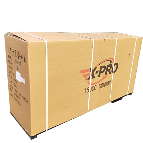 X-PRO Vader 150 Street Motorcycle with 5-Speed Manual Transmission, Electric/Kick Start! 12" Wheels! (Grey)