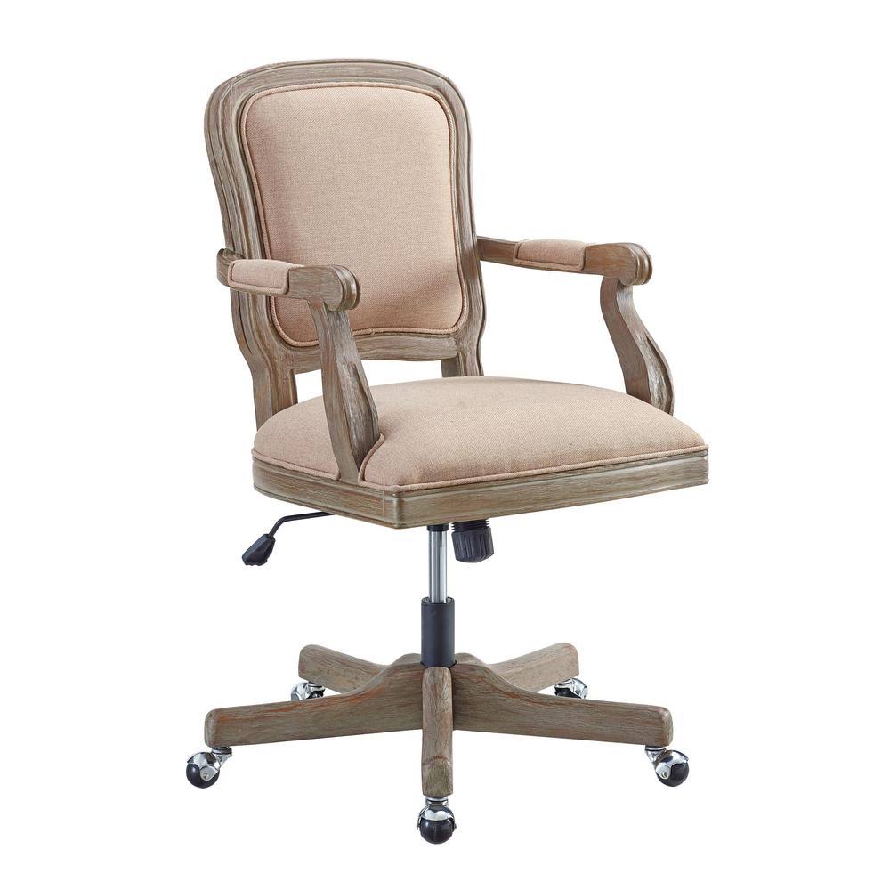 Linon Home Decor Fiona Rustic Brown Office Chair