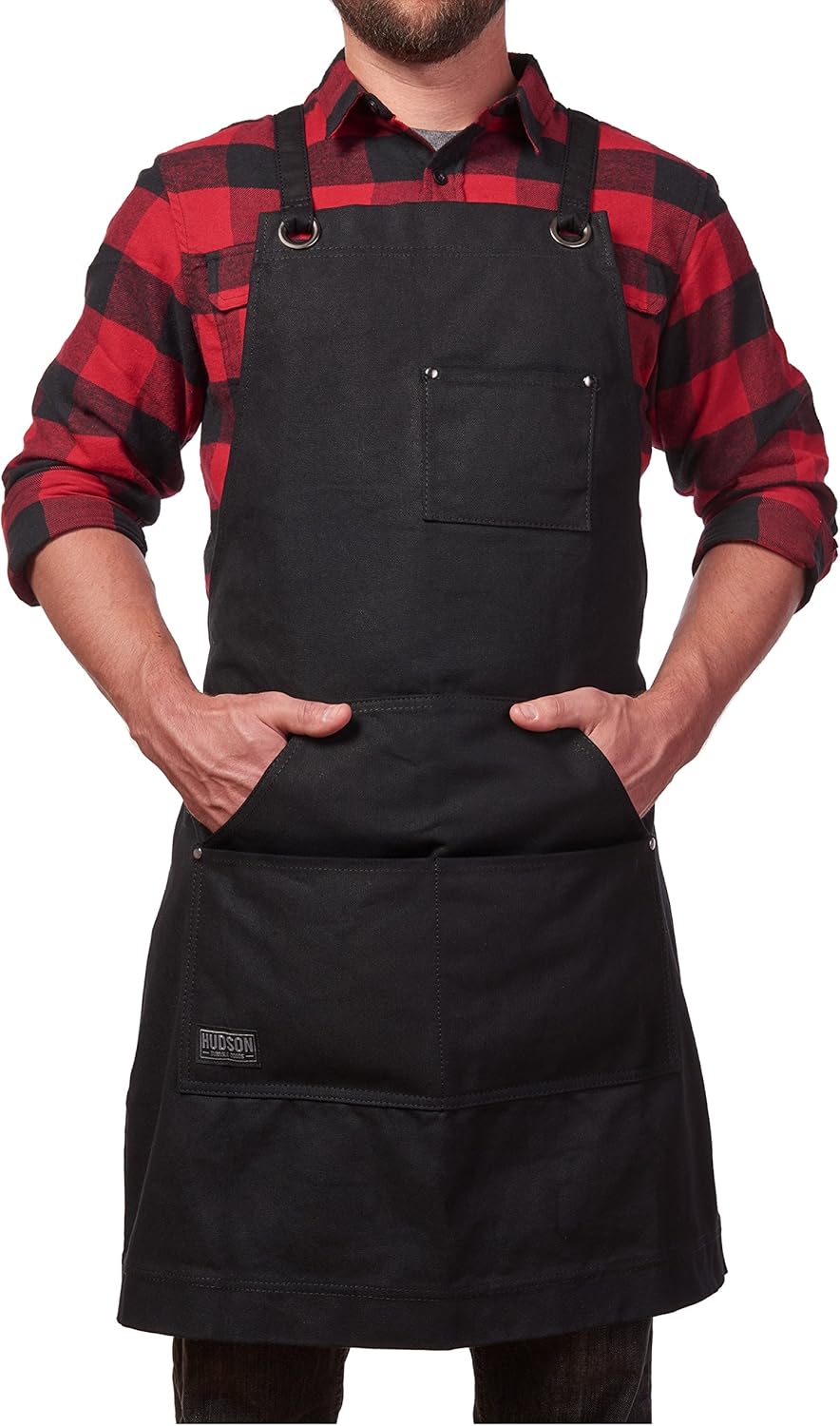 Hudson Durable Goods - Woodworking Edition - Waxed Canvas Apron - Brown Pack of 2