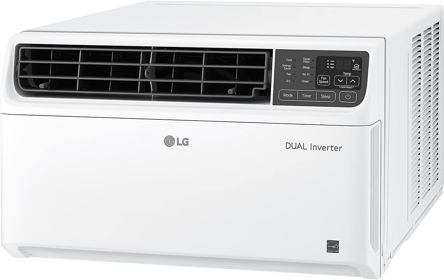 LG 12,000 BTU Dual Inverter Smart Window Air Conditioner, 115V Cools 550 Sq. Ft., Ultra Quiet Operation, Up to 35% More Energy Savings, ENERGY STAR®, works with LG ThinQ, Amazon Alexa and Hey Google