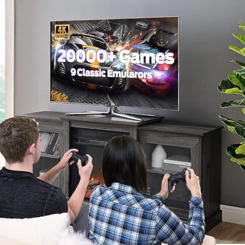 Retro Game Console, Wireless Retro Game Console, Plug & Play Video TV Game with 20000+ Built-in Games, 4K HD Output, and 2.4GHz Wireless Controller, 9 Classic Emulators