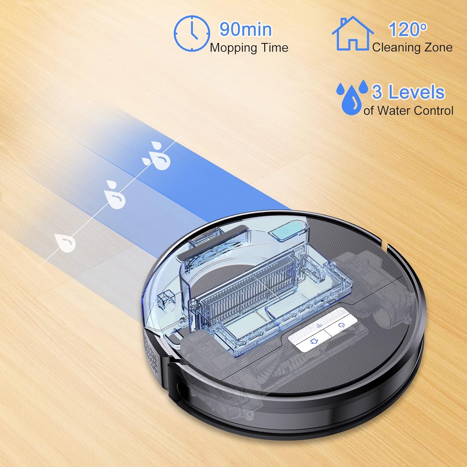 iMartine Robot Vacuum and Mop Cleaner APP&Remote Control, Wi-Fi, Compatible with Alexa and Self-Charging, Ideal for Carpet, Hard Floors, Pet Hair Cleaning