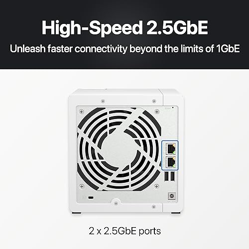 QNAP 4 Bay NAS with 12TB Storage Capacity, Preconfigured RAID 5 Seagate IronWolf Drives Bundle, 2.5GbE Ports (TS-433-4G-44ST-US)