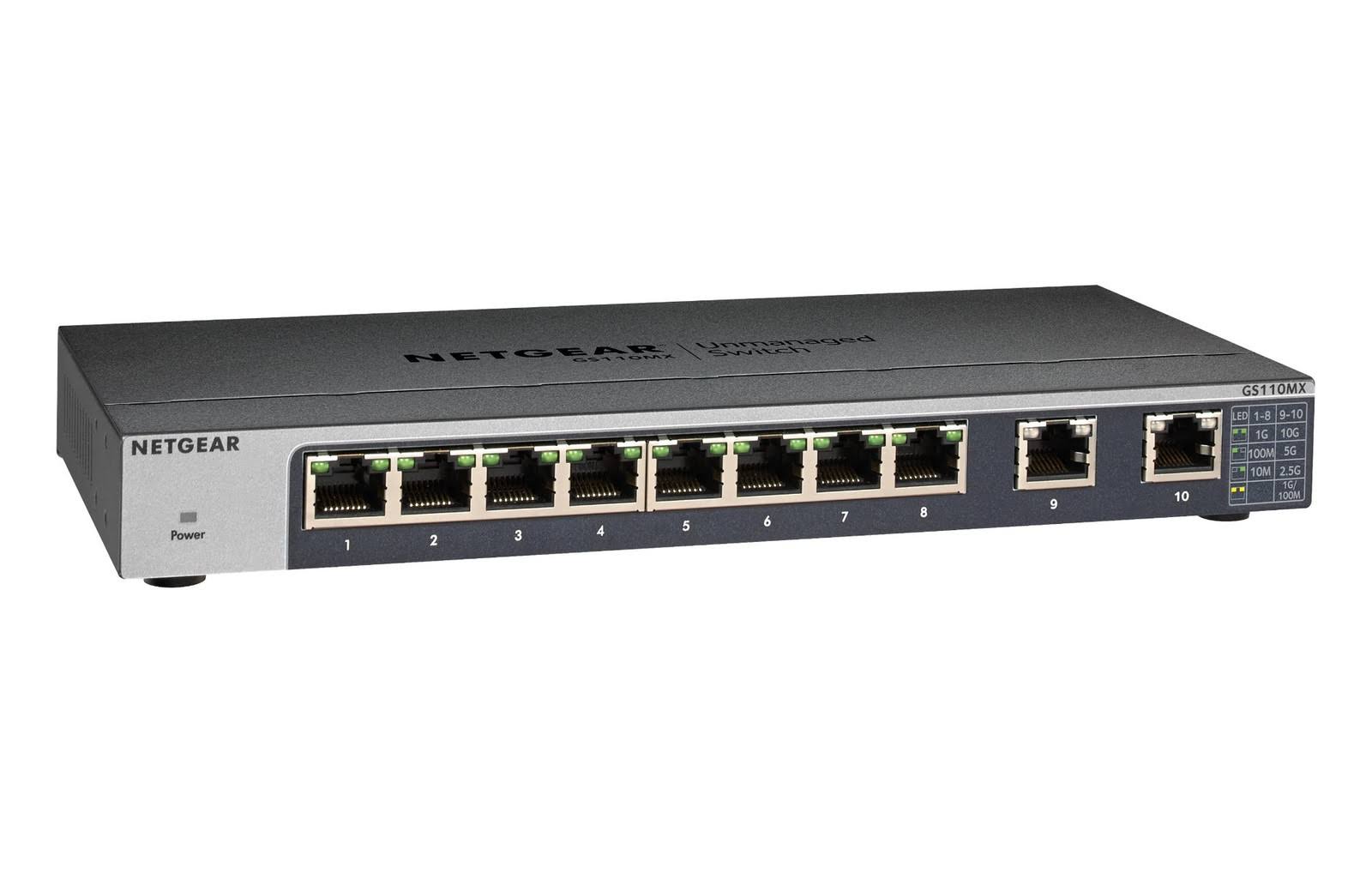 Netgear GS110MX Unmanaged 10g Ethernet (100/1000/10000) Black