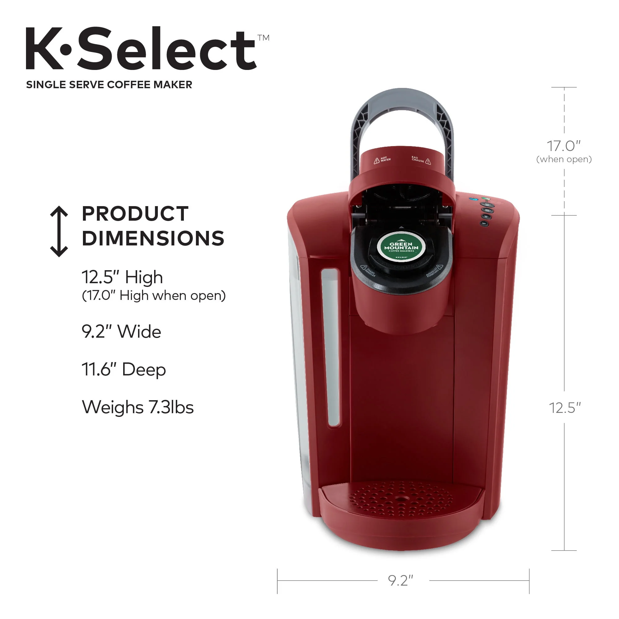 Keurig K-Select Single-Serve K-Cup Pod Coffee Maker, Matte White