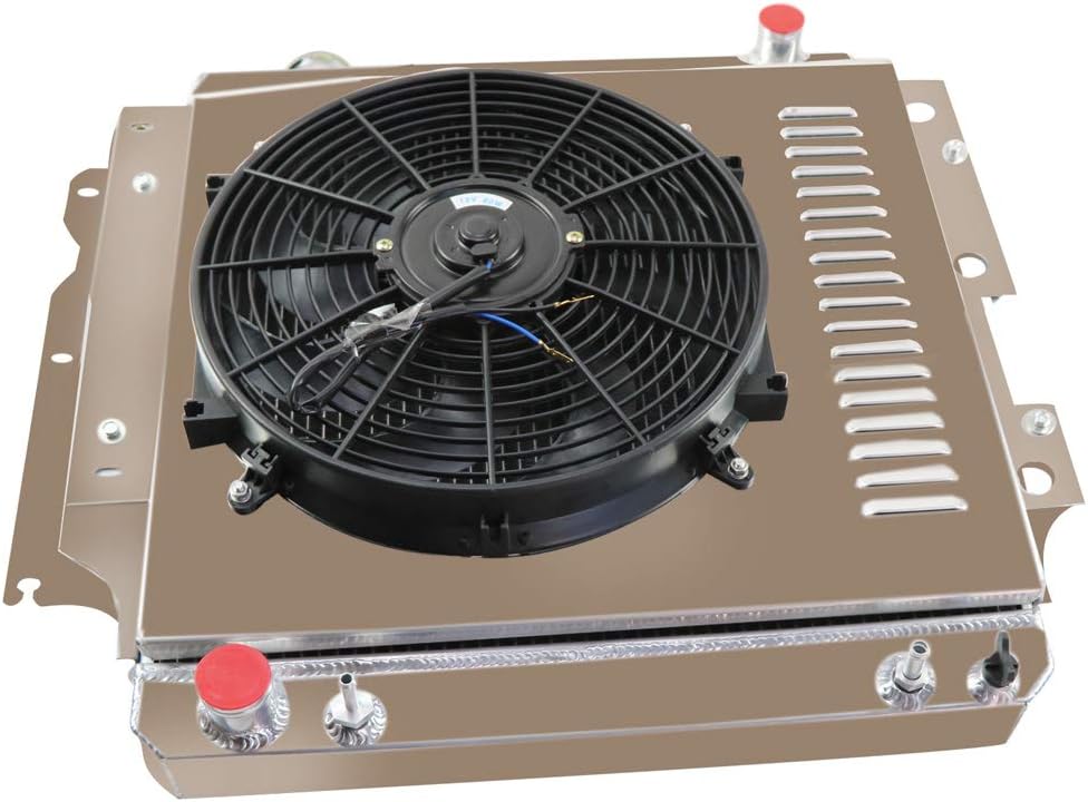 ALLOYWORKS 3 Row Full Aluminum Radiator Fan Shroud Kit For Jeep Wrangler YJ/TJ 2.4L-4.2L Engine 1987-2006