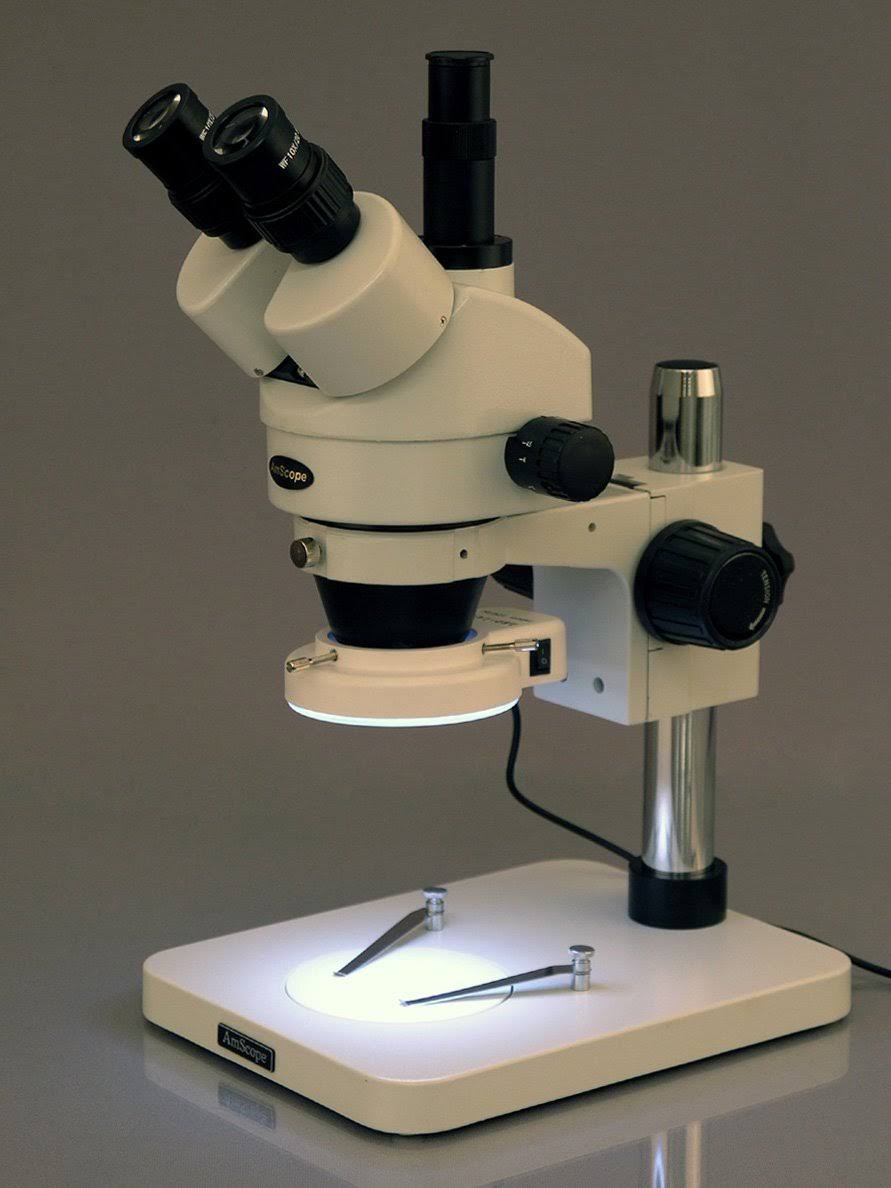 Amscope 7X-45X Dissecting Circuit 144-LED Zoom Stereo Microscope with 3MP Digital Camera