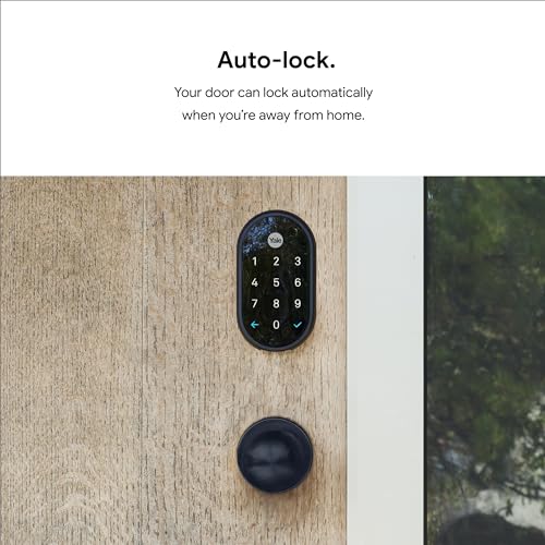 Google Nest x Yale Lock - Tamper-Proof Smart Lock for Keyless Entry - Keypad Deadbolt Lock for Front Door - Satin Nickel