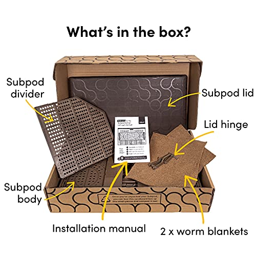 Subpod Compost Bin - Large Outdoor Worm Farm & Aerobic Composting System (33lb) - Smell-Free Food-Scrap Disposal for Healthy Soil - Low-Maintenance Garden Composter for Sustainable Living