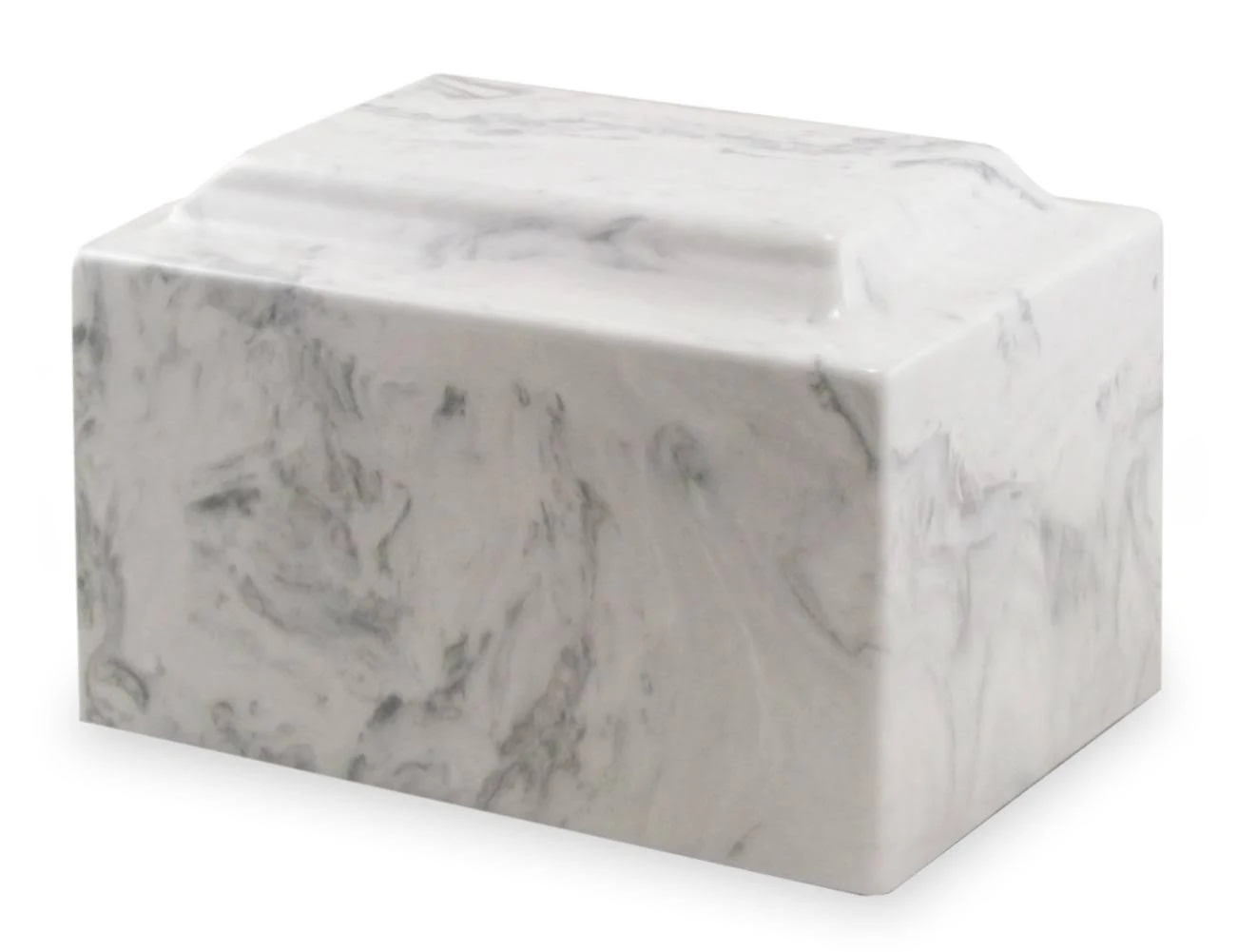 Carrera Classic Cultured Marble Cremation Urn Vault - Engravable