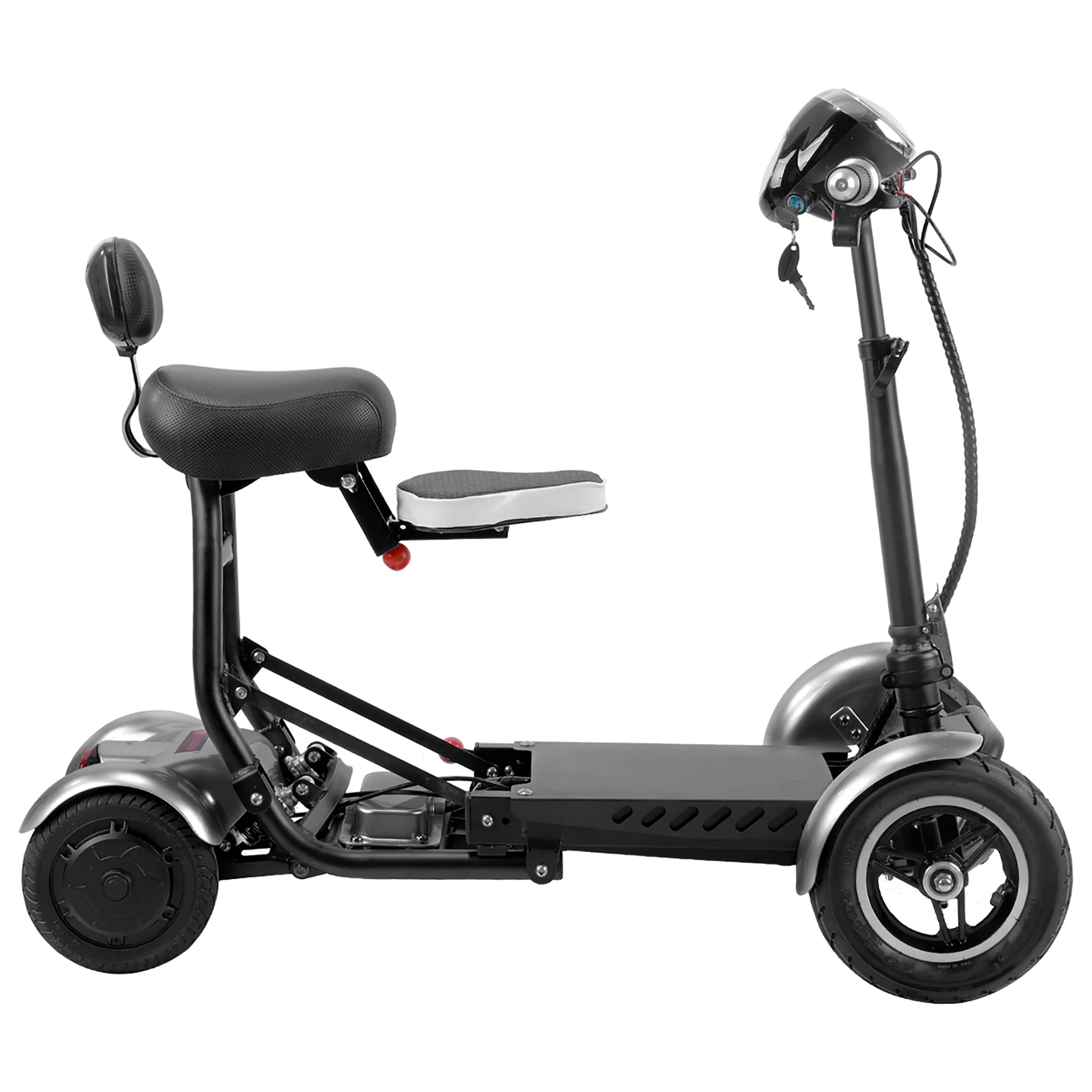 Bangeran Electric Mobility Scooter, 4 Wheel Foldable Portable, Up to 12 Miles - Blue