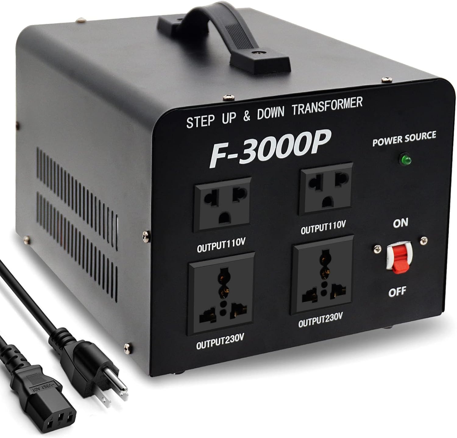 Yinleader Power Converter 3000W Step Up/Down AC 110V/120V/220V/240V Heavy Duty Voltage Transformer Converter ,w/US Standard, Universal AC Outlets-Circuit Breaker Protection