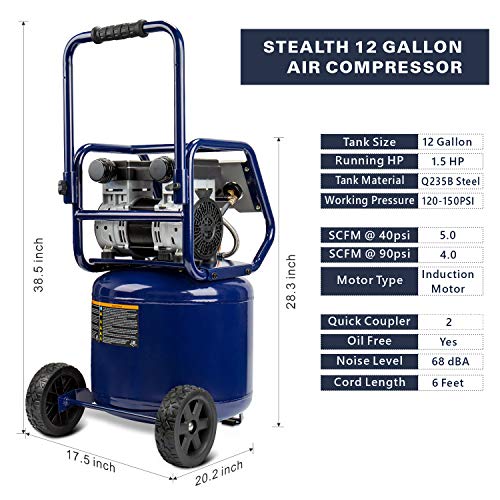 STEALTH Air Compressor Oil-Free Ultra Quiet Electric Air Compressor