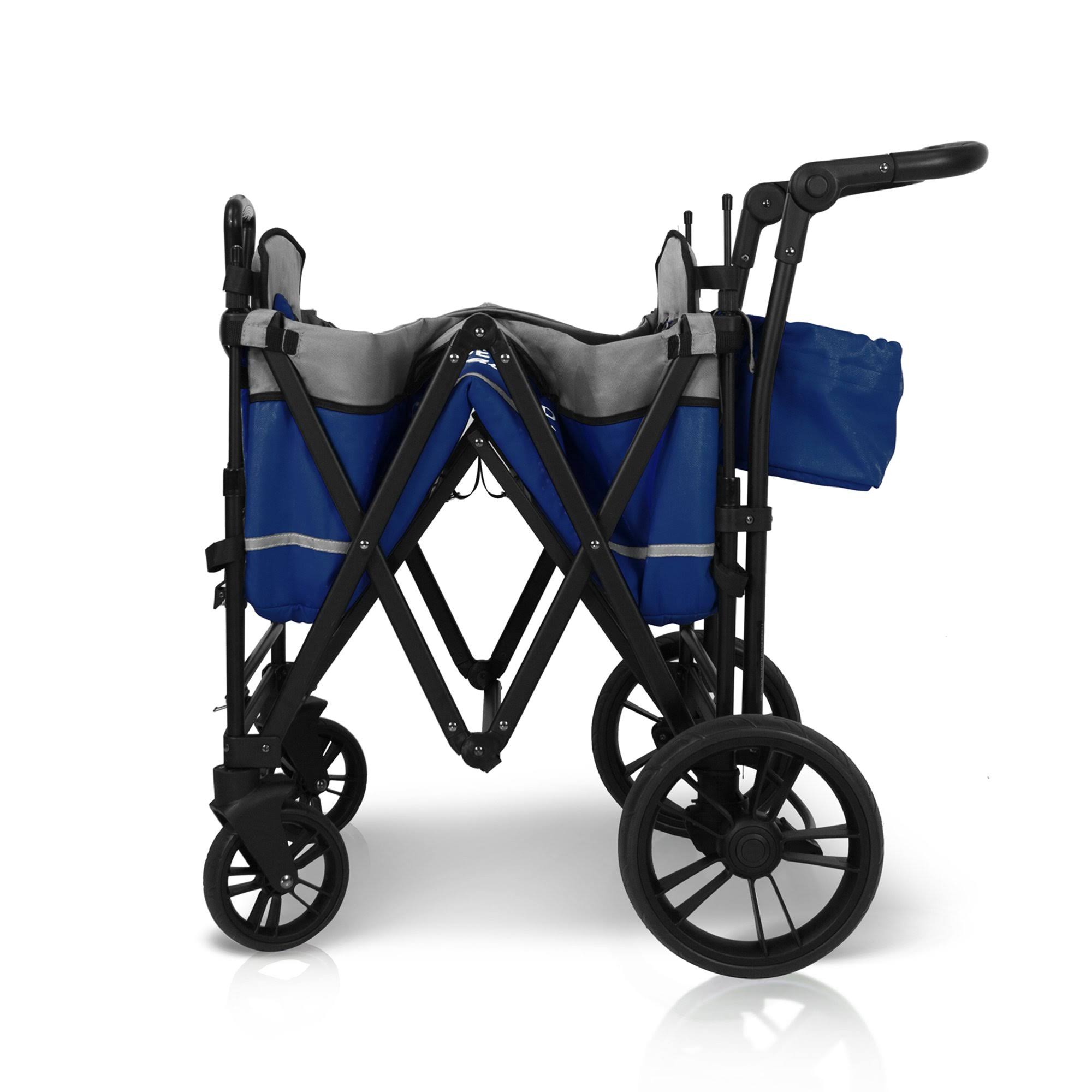 Wonderfold Wagon X2 Pull/Push Double Stroller Wagon Black