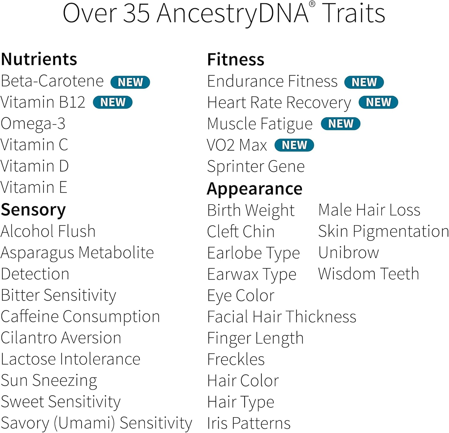 AncestryDNA + Traits: Genetic Ethnicity + Traits Test, AncestryDNA Testing Kit with 35+ Traits, DNA Ancestry Test Kit, Genetic Testing Kit Pack of 2