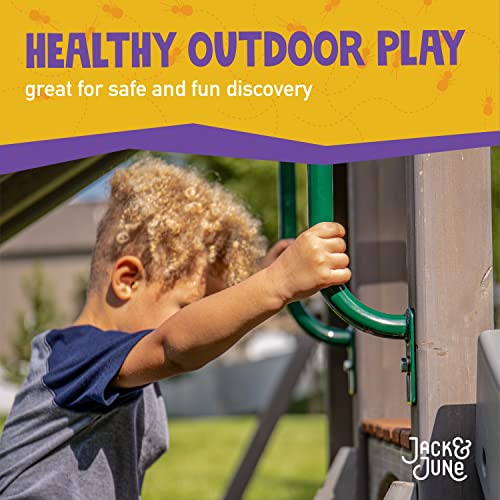 Jack & June Haven Cedar Playset with Swings, Slides, and Accessories