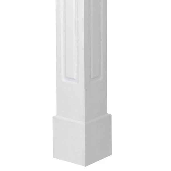 Ekena Millwork CC1209ENRCSCS 12x22W x 9&H Craftsman Classic Square Non-Tapered Raised Panel Column w/ Standard Capital u0026 Sta