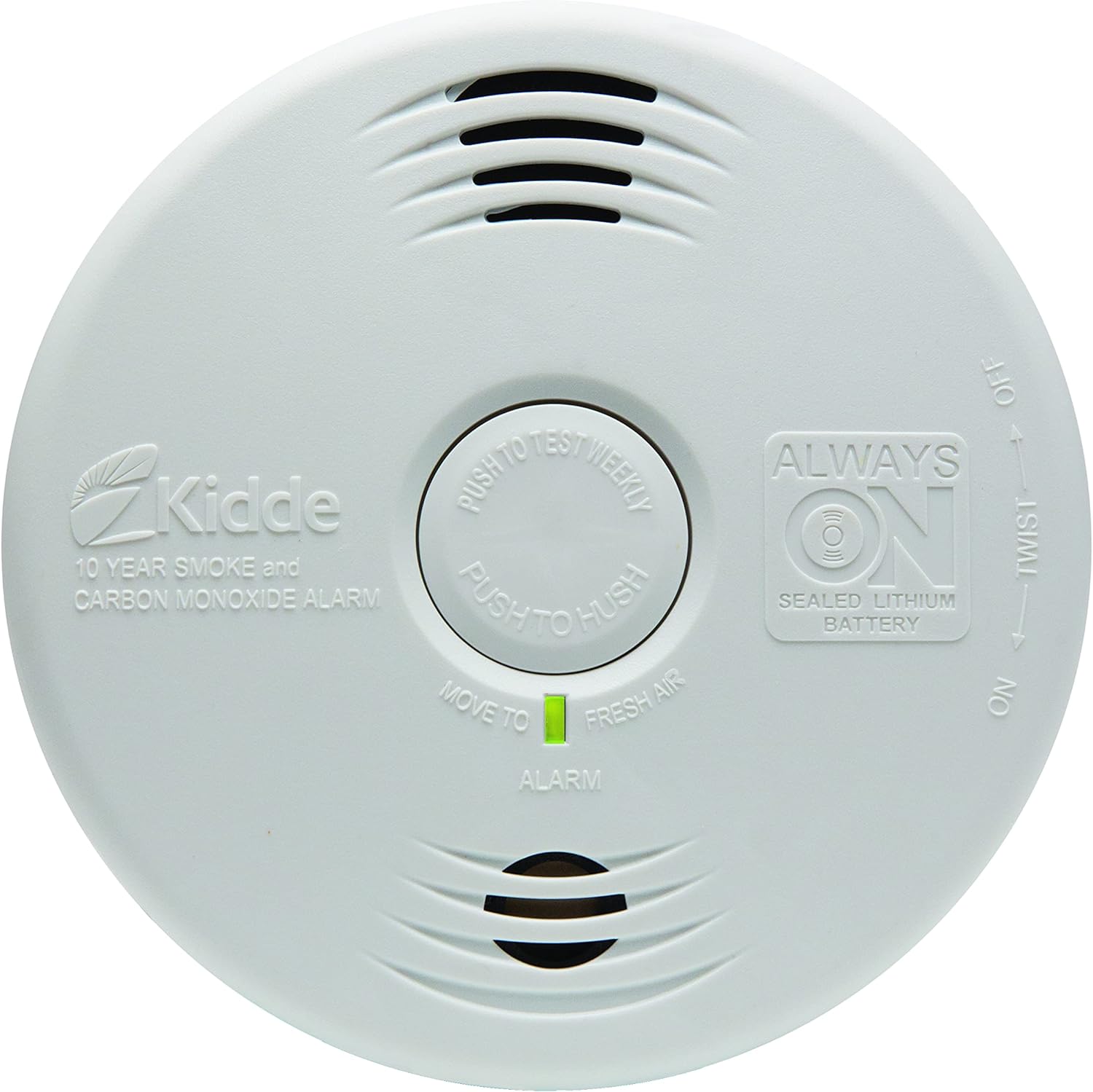 Kidde Smoke & Carbon Monoxide Detector, Lithium Battery Powered, Combination Smoke & CO Alarm with Voice Alert