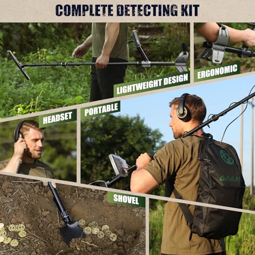 Metal Detector for Adults Professional, Pinpoint Metal Detector Waterproof Gold and Silver, Higher Accuracy, Bigger LCD Display, 12" IP68 Coil, New Advanced DSP Chip