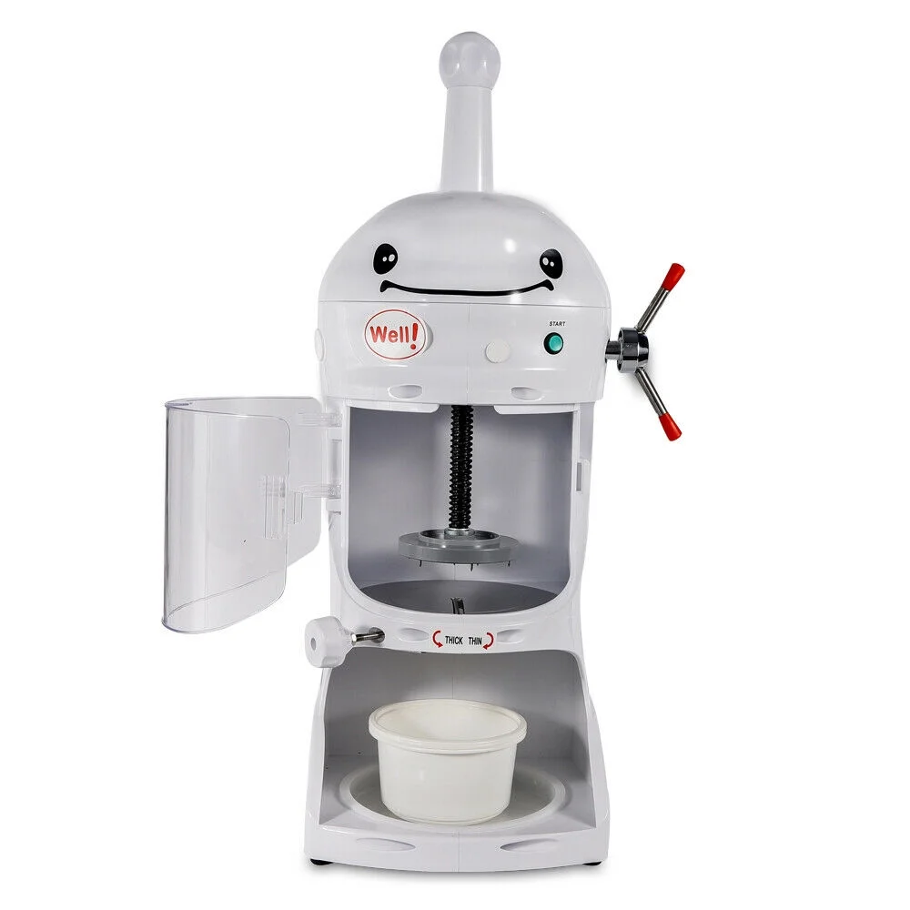 DENEST 350W Electric Snow Ice Shaver Snow Cone Shaved Machine Commercial  Ice Crusher