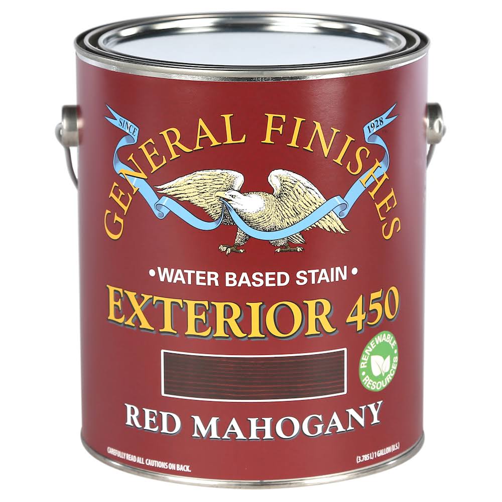 General Finishes Water Based Exterior 450 Stain Red Mahogany Gallon