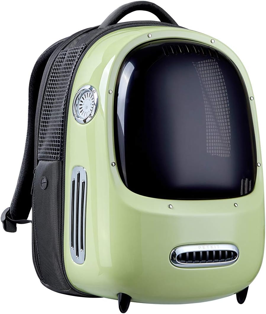 PETKIT Pet Backpack Carrier for Cats and Puppies, Ventilated Cat Backpack Carrier with Inbuilt Fan & Light, Comfort with Padded Strap for Travel, Hiking, Walking & Outdoor, Lightweight and Spacious