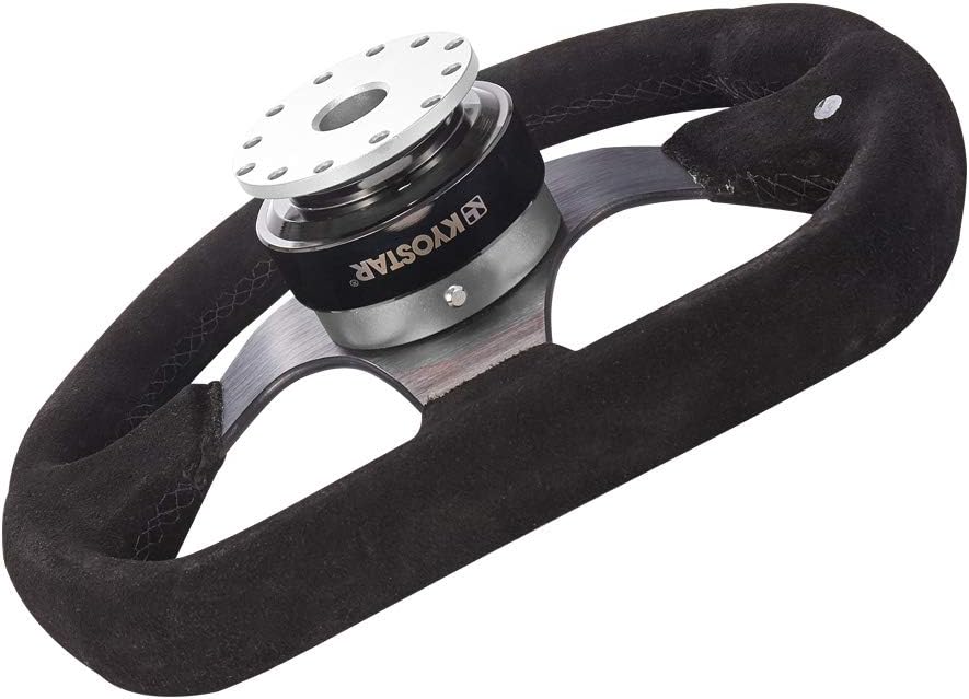 WKD Titanium Steering Wheel Quick Release Hub Adapter Snap Off Boos Kit Black #8313