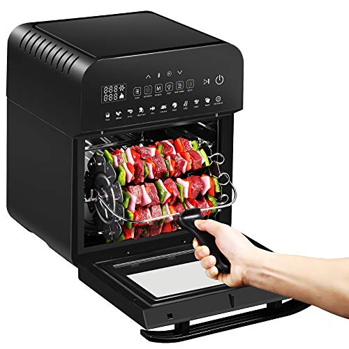 GoWISE USA Deluxe 12.7-Quarts 15-in-1 Electric Air Fryer Oven w/Rotisserie and Dehydrator + 50 Recipes