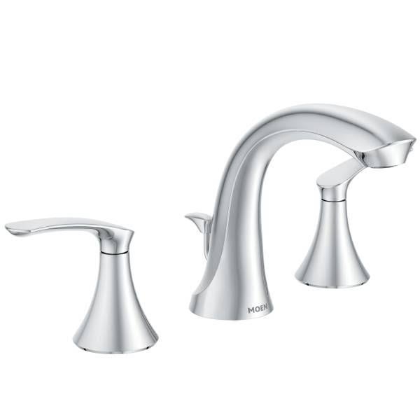 Moen WS84551 Darcy 8x22 Widespread 2-Handle High Arc Bathroom Faucet in Chrome