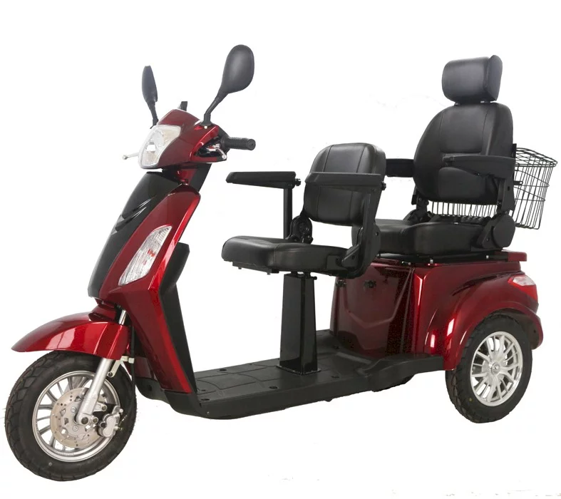 Two-seater Double Electric Mobility Senior Scooter Trike