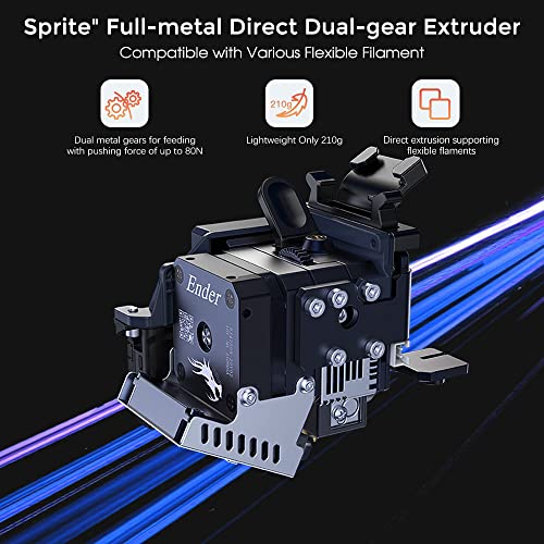 2024 New Version Creality Ender 3 S1 Pro with 200mm/s Printing Speed, Sprite Direct Extruder CR Touch Auto Leveling 300℃ High-Temp Print, Dual Z-axis Screw Build Volume 8.66x8.66x10.63 inch