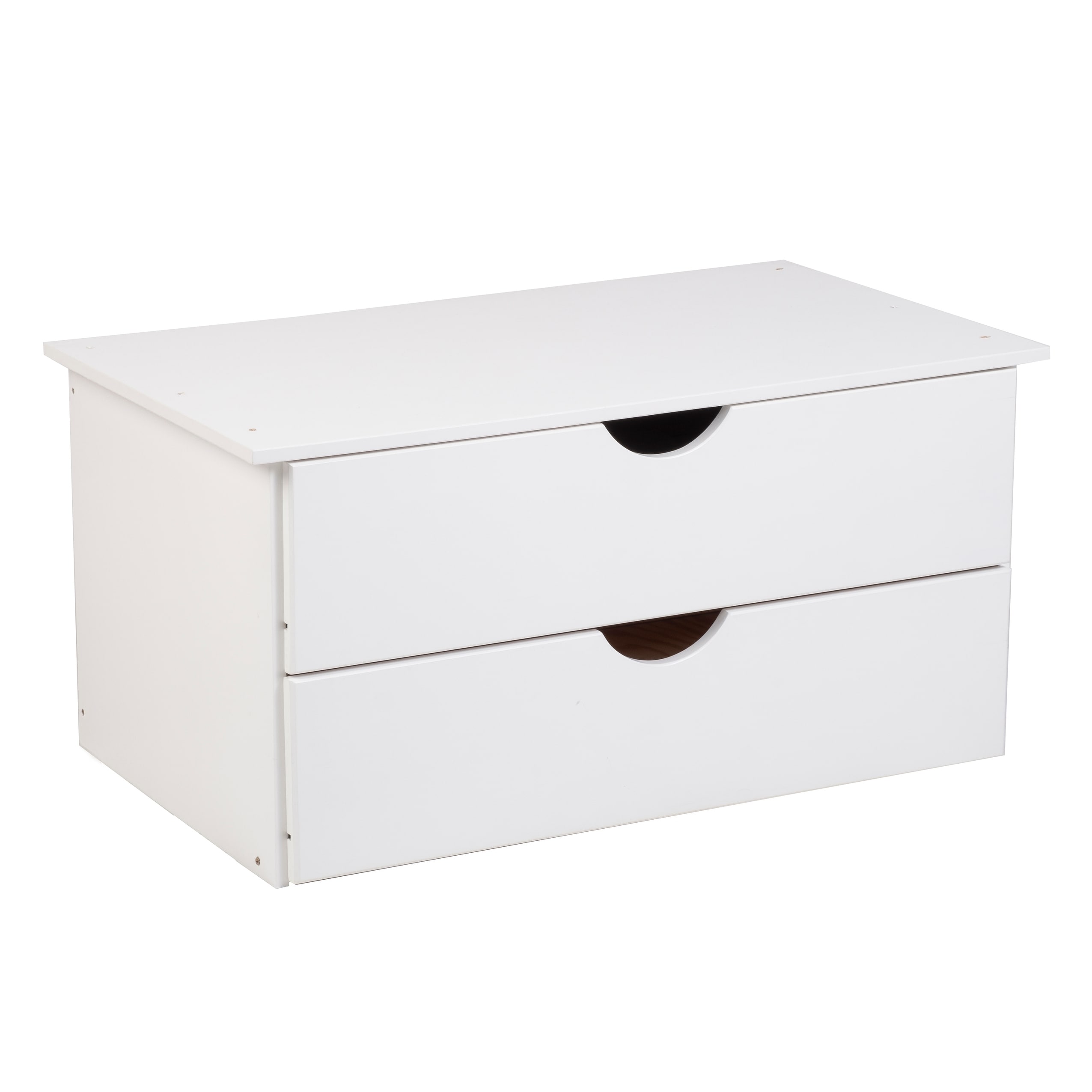 Palace Imports, Inc. 100% Solid Wood 2-Drawer Internal Chest for Cosmo 4-Door Wardrobe Grey