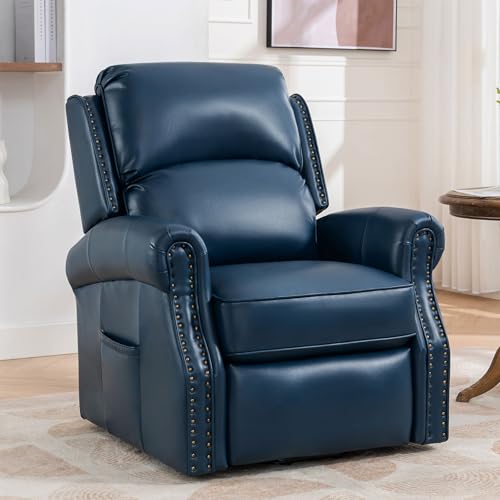 Oversized Power Lift Recliner Chair with Heat and Massage, Leather Power Recliner Chair with USB Port and Cup Holders, Big Large Recliner Chair for Seniors
