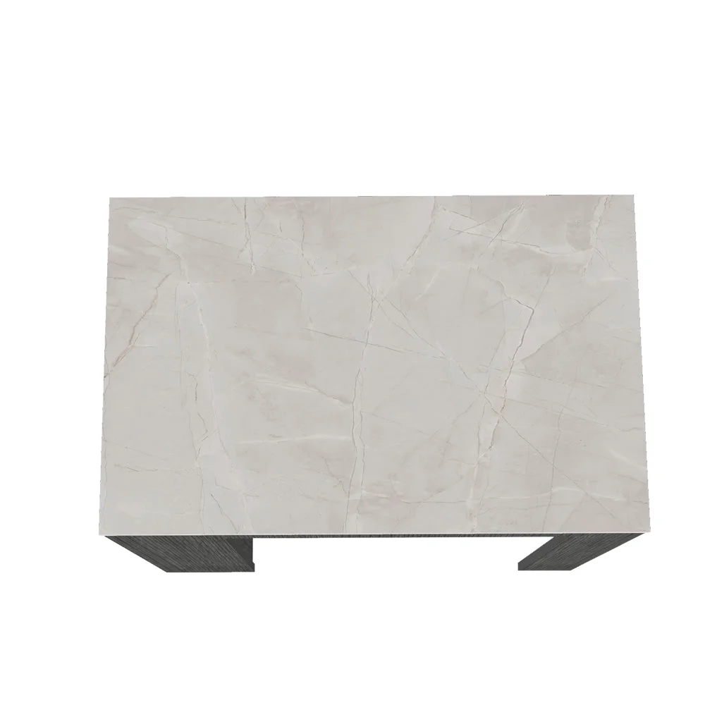 We Have Furniture Kitchen Island Doyle,Kitchen Island, Smokey Oak / Ibiza Marble