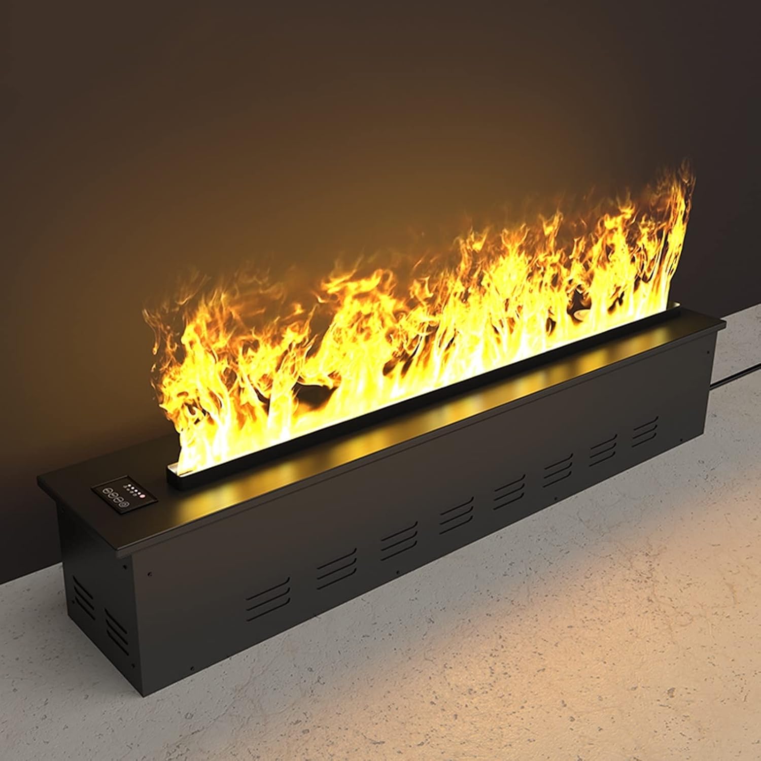 Electronic Fireplace Water Vapor Fireplace 3D Simulation Flame Home Office Decoration Fireplace Adjustable Flame Effect and One-Key Add Water Function