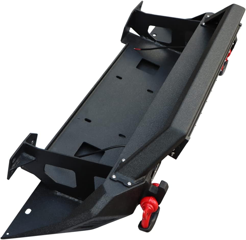 Vijay Front and Rear Bumper Textured Black with LED Lights and Winch Plate for 2016-2022 Tacoma