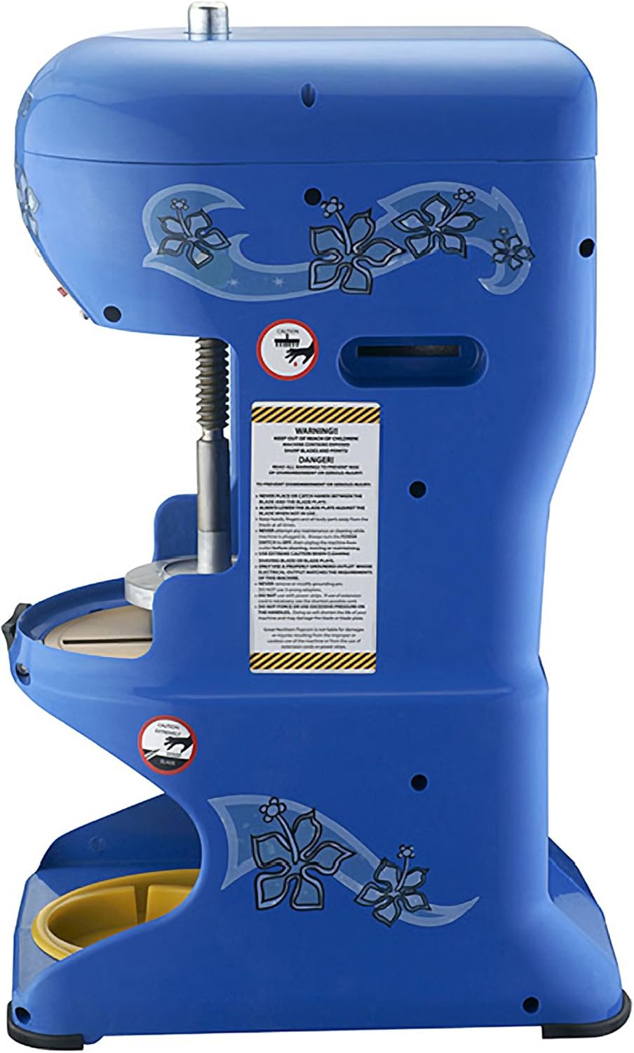 Ice Cub Shaved Ice Machine - Powerful Crushed Ice Maker and Snow Cone Machine for Parties, Concessions, or Events by Great Northern Popcorn (Blue)