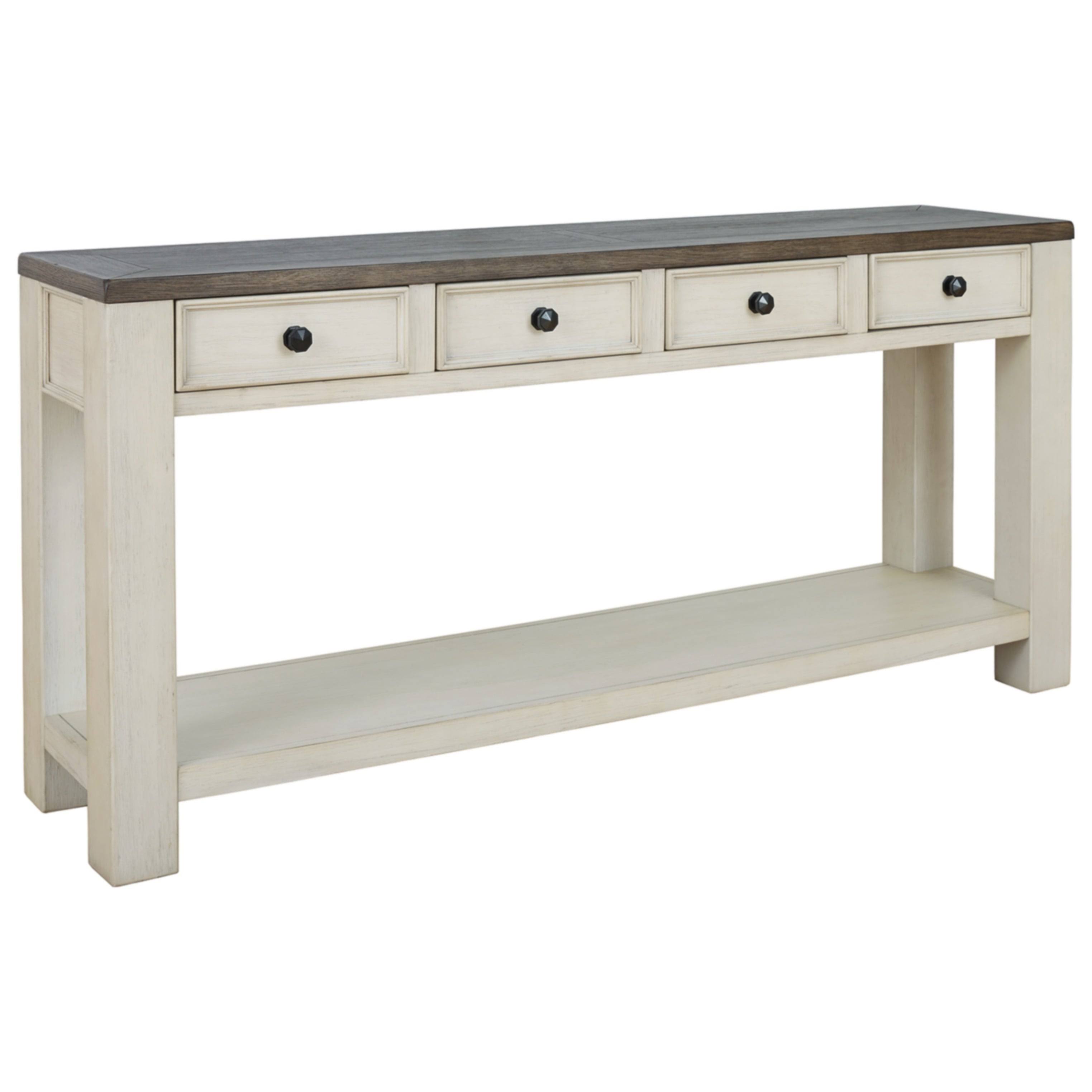 Signature Design by Ashley Bolanburg Brown/White Sofa Table