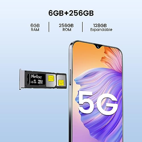 ExAchat M13Pro Unlocked Cell Phone, 6.7" HD Screen Unlocked Phones, 4+128GB Dual SIM Android 13 Smartphone with 128G Memory Card, Fingerprint Lock & Face ID, Long Battery Life