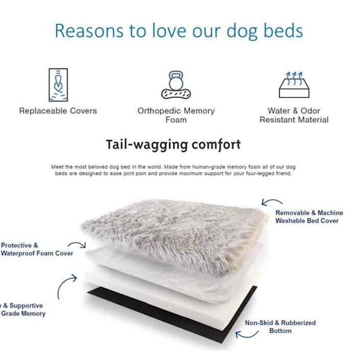 Paw PupRug Faux Fur Orthopedic Dog Bed - Pet Supplies online store