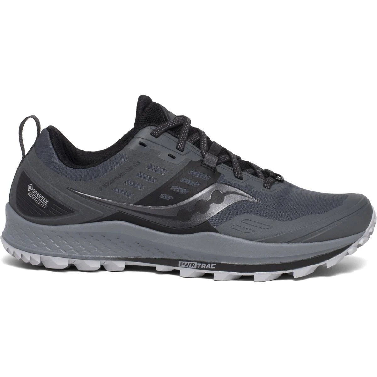 Saucony Peregrine 10 GTX Grey/Black, Men&s, Size: 12