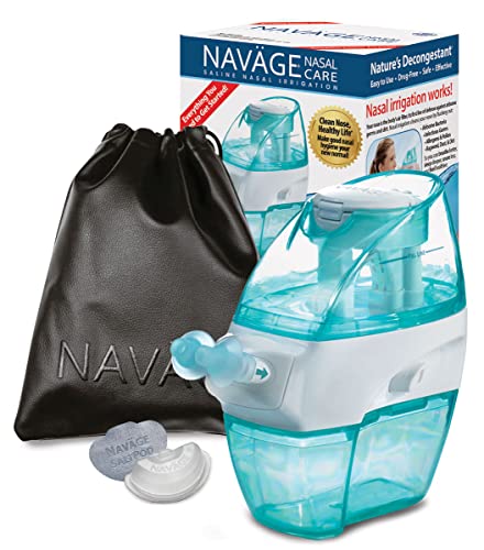 Navage Nasal Care Travel Bundle: Navage Nose Cleaner with 20 SaltPod Capsules and Navage Travel Bag
